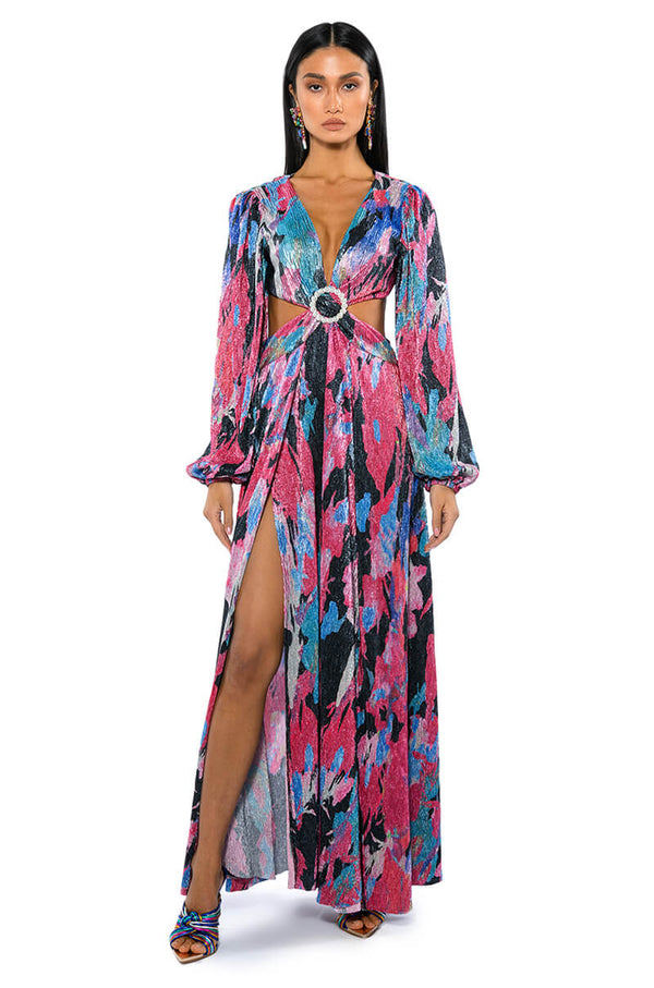 ON MY WAY LONG SLEEVE MAXI DRESS