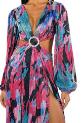ON MY WAY LONG SLEEVE MAXI DRESS