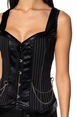 ON MY WAY PINSTRIPE CORSET