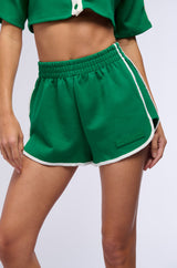 ON POINT STRIPED MINI SHORTS IN GREEN