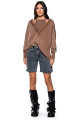 ON THE GO TWO PIECE TANK TOP SWEATSHIRT SET