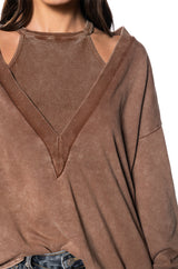 ON THE GO TWO PIECE TANK TOP SWEATSHIRT SET