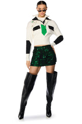 ON THE MOVE PULLOVER SWEATSHIRT IN WHITE MULTI