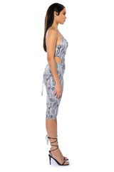 ON TO SOMETHING PRINTED MIDI DRESS