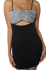 ON TO THE NEXT EMBELLISHED MINI DRESS