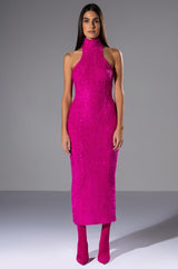 ON WE GO TEXTURED MAXI DRESS