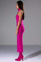 ON WE GO TEXTURED MAXI DRESS