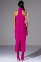 ON WE GO TEXTURED MAXI DRESS