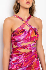 ON YOUR MIND MINI DRESS WITH CUT OUTS