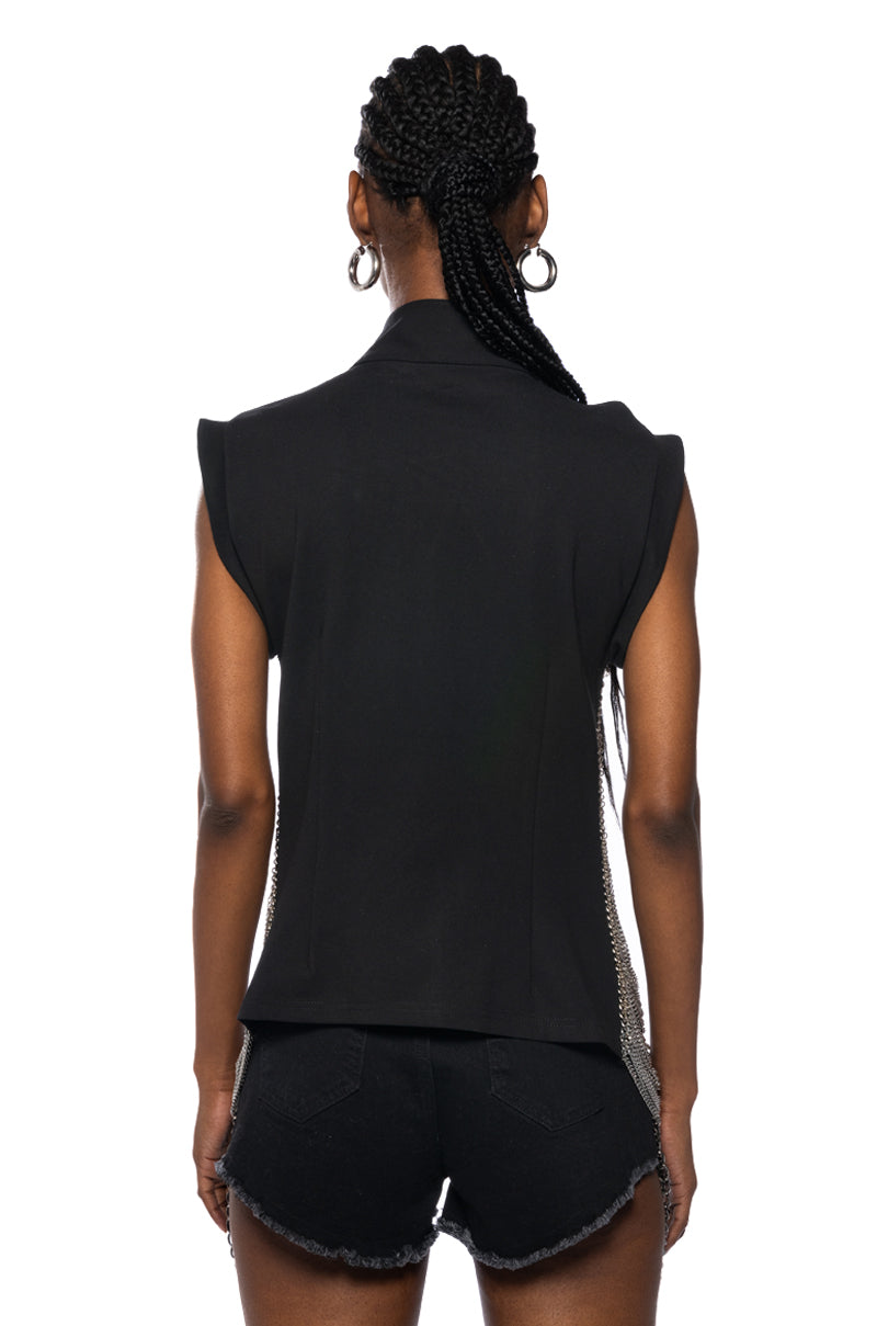 METAL RADAR BODY BUTTON DOWN TOP