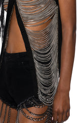 METAL RADAR BODY BUTTON DOWN TOP