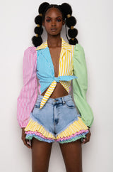 ON YOUR RADAR PUFF SLEEVE COLORBLOCK BODYSUIT