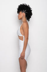 ON YOUR WISHLIST MINI DRESS WITH RHINESTONE BRA