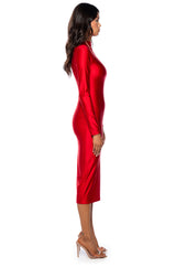 ONE OF ONE LONG SLEEVE MIDI DRESS