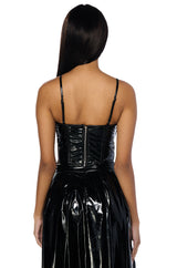 ONE STEP AHEAD VINYL FITTED CORSET