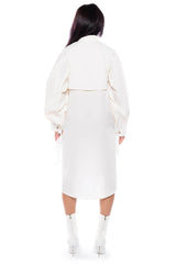 ONE STEP CLOSER OVERSIZED POPLIN BUTTON DOWN DRESS