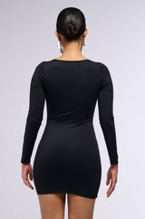 ONLY IF THERES BOTTLE SERVICE BLACK MINI DRESS