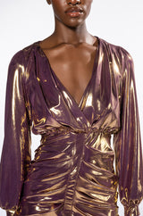 ONLY ONE IN THE ROOM METALLIC DRESS