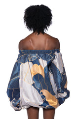 OUT FOR BRUNCH PATTERNED MINI DRESS