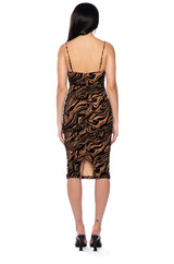 OUT OF MY WAY MIDI DRESS