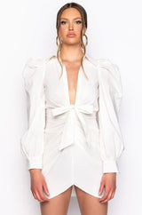 OUT OF MY WAY SLEEVE DETAIL MINI DRESS