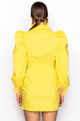 OUT OF MY WAY SLEEVE DETAIL MINI DRESS
