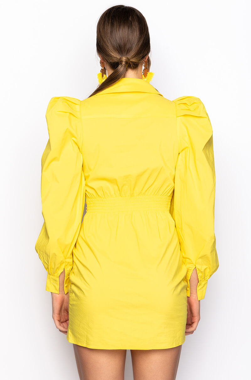 OUT OF MY WAY SLEEVE DETAIL MINI DRESS