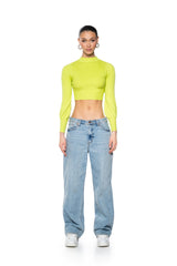 OUT OF THE BOX LONG SLEEVE MOCK NECK RIBBED SWEATER