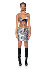 OUT OF THIS WORLD MIRRORED CHAIN BRA