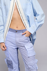 OUT OF TOUCH STRIPED CARGO TROUSER