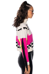 OUTNUMBERED FRINGE DETAIL TURTLENECK SWEATER