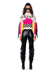 OUTNUMBERED FRINGE DETAIL TURTLENECK SWEATER