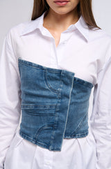 OUTSIDE ALL NIGHT BUTTON DOWN BLOUSE