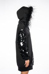 OVER THE TOP HOODED DRESS