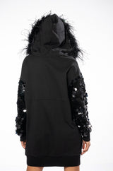 OVER THE TOP HOODED DRESS