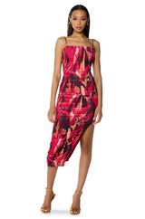 OVERSEAS VACATION MESH MIDI DRESS