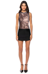 PARADISE SLEEVELESS ABSTRACT BODY SUIT