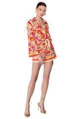 PAISLEY PLEASE TIE FRONT BLOUSE