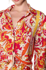 PAISLEY PLEASE TIE FRONT BLOUSE