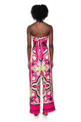 IDOL ME STRAPLESS SCARF TOP AND PANT SET