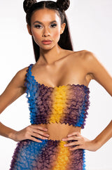 PALOMA TEXTURED ONE SHOULDER TOP