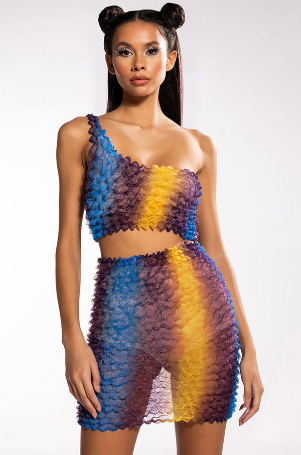 PALOMA TEXTURED ONE SHOULDER TOP