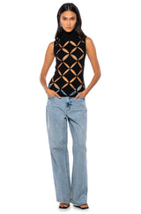 PARALLEL DIMENSION SLEEVELESS TURTLENECK