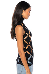 PARALLEL DIMENSION SLEEVELESS TURTLENECK