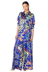 PARISIAN SATIN PRINTED PALAZZO PANT