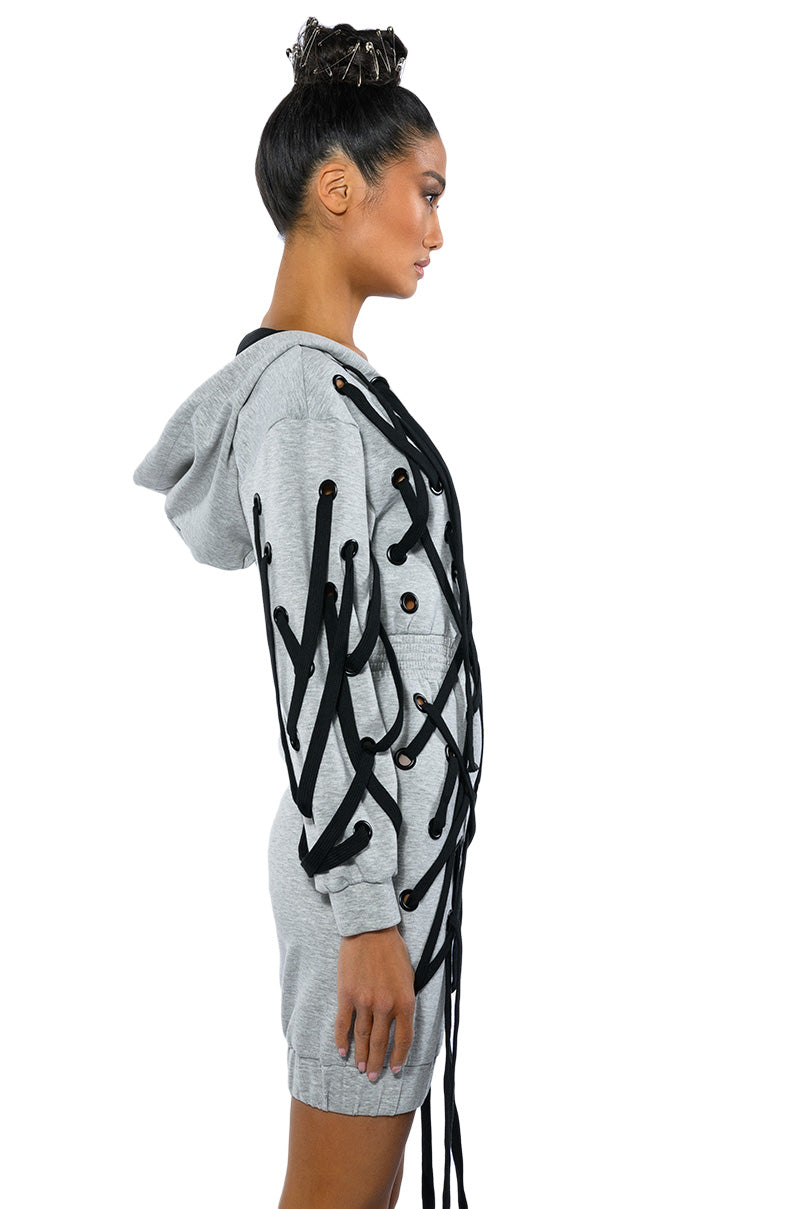 PARKER STRING DETAIL SWEATSHIRT DRESS