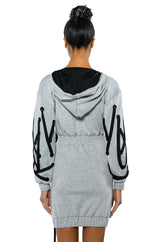 PARKER STRING DETAIL SWEATSHIRT DRESS