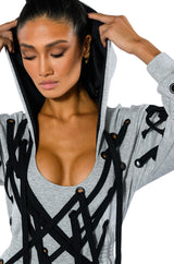 PARKER STRING DETAIL SWEATSHIRT DRESS