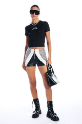 PARTY ALL AROUND ME FAUX LEATHER SHORT