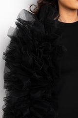 ON MY SHIT TULLE SLEEVE MINI DRESS